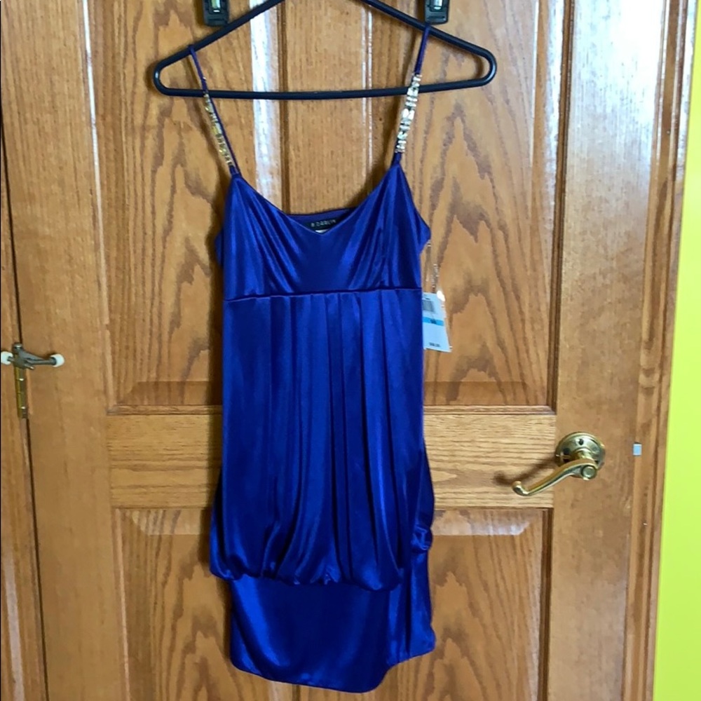 Really pretty blue dress.